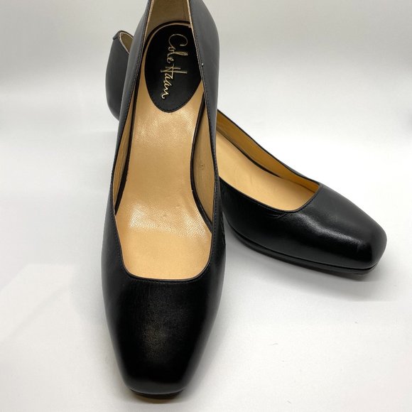 Cole Haan Shoes - Cole Haan Women's Comfortable Nike Air Leather Platform Pumps in Black - Size 10